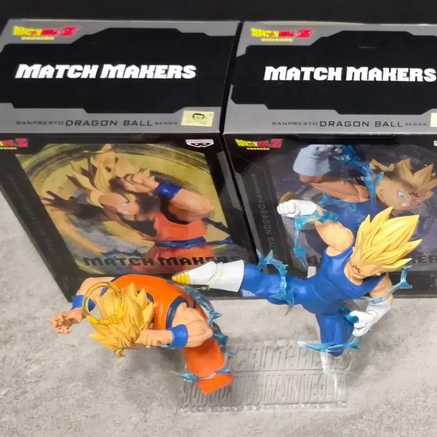 [BUNJANG] Matchbox Dragon Ball Z Goku &amp; Vegeta / Goku &amp; Uub (Japan Domestic) with Base / 매치메이커 드래곤볼 손오공&amp;베지터.손오공&amp;우부(일본내수용-베이스포함)