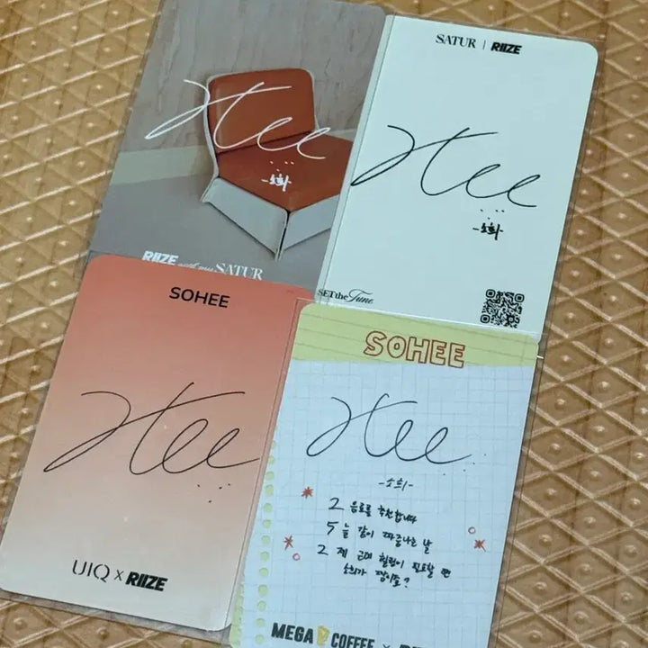 [BUNJANG] RIIZE Sohee Mega Coffee Satur Yuike Bundle Set Photocard / 라이즈 소희 메가커피 satur 유이크 포카 일괄