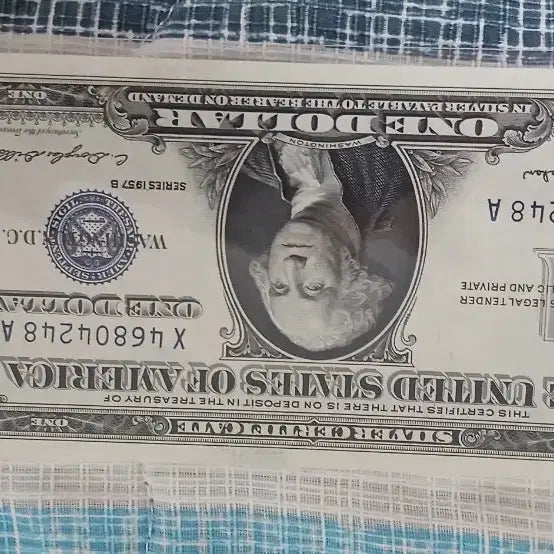 [BUNJANG] 1957 Silver Certificate One Dollar Bill / 미국 1달러 지폐 1957년은태권