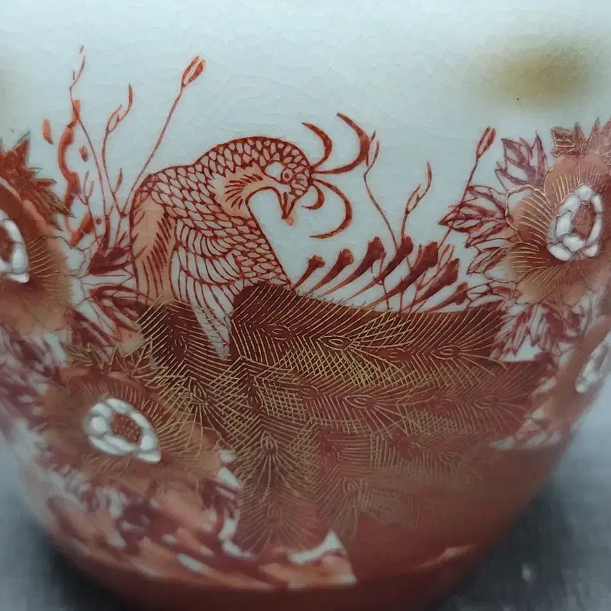 [BUNJANG] Gudani White Porcelain Gold Pheasant Jar / 구다니 백자 금공작문호