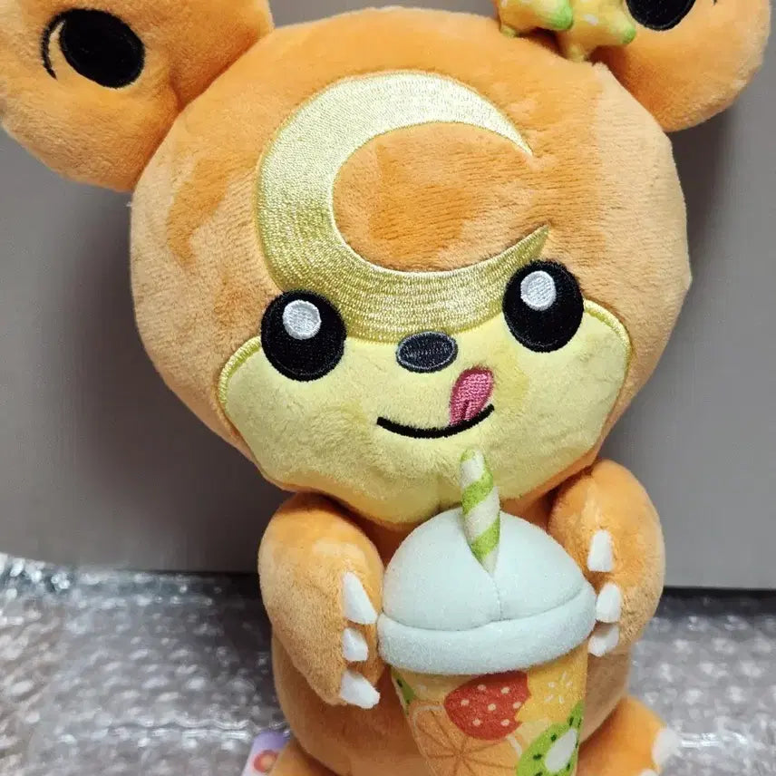 [BUNJANG] Taiwan Exclusive Gummy Bear Plush Doll / 대만 깜지곰 쥬스 마시는 깜지곰 인형 대만포켓몬센터