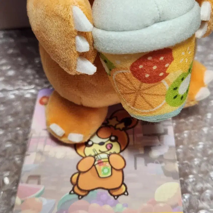 [BUNJANG] Taiwan Exclusive Gummy Bear Plush Doll / 대만 깜지곰 쥬스 마시는 깜지곰 인형 대만포켓몬센터