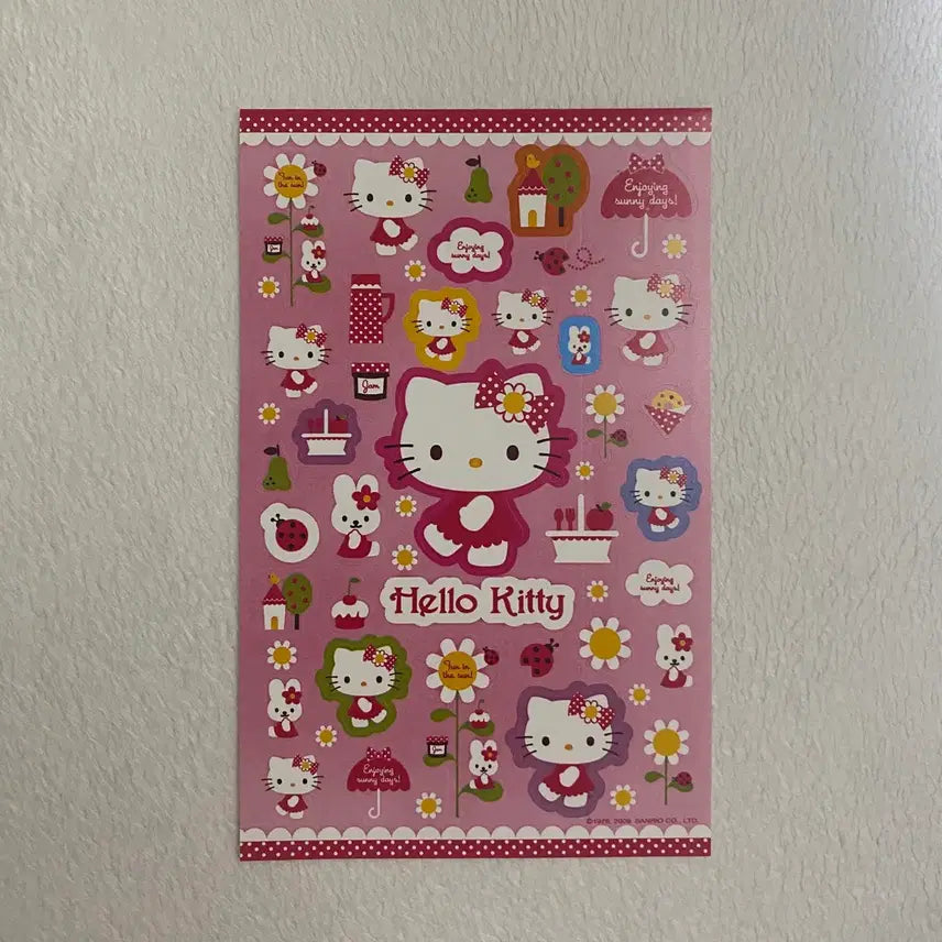 [BUNJANG] Classic Hello Kitty Paper Stickers / 고전 헬로키티 종이 스티커