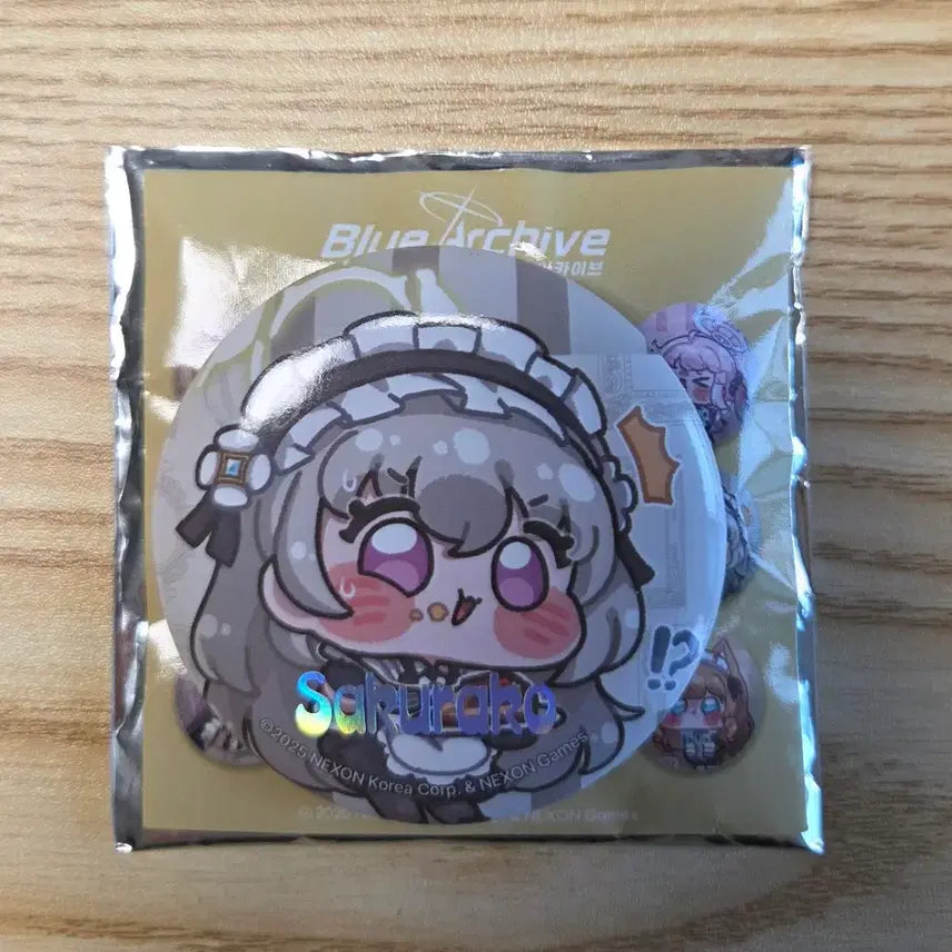 [BUNJANG] Blue Archive Aniplex Collaboration Sakurako SD Can Badge / 블루아카이브 애니플러스 콜라보 사쿠라코SD 캔뱃지