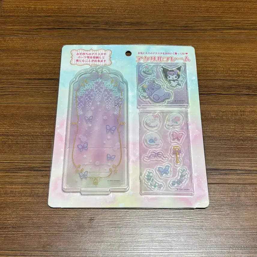 [BUNJANG] Sanrio Kuromi Wisteria Acrylic Frame Stand / 산리오 아크릴 프레임 스탠드 쿠로미 등꽃 굿즈