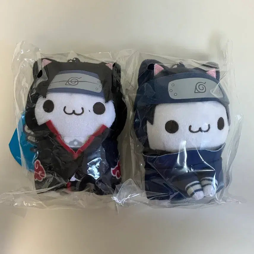 [BUNJANG] Naruto Megacat Chibi Nui Sasuke Itachi Bundle Plush Keyring Set / 냐루토 메가캣 치비누이 사스케 이타치 일괄 누이구루미 키링 인형 나루토