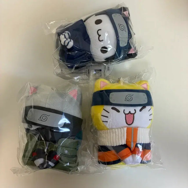 [BUNJANG] Nyaruto Mega Cat Chibi Nui Naruto Sasuke Kakashi Bundle Plush Keychain / 냐루토 메가캣 치비누이 나루토 사스케 카카시 일괄 누이구루미 키링 인형