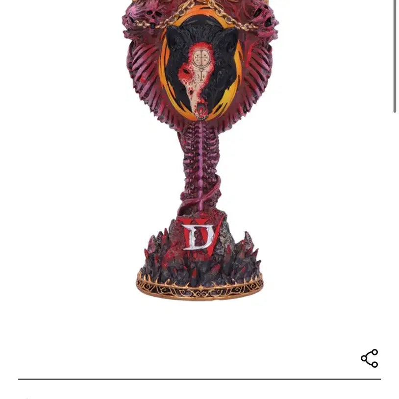 [BUNJANG] Blizzard Diablo 4 Mephisto Goblet Cup / (새상품)블리자드 디아블로 4 메피스토 고블렛 컵