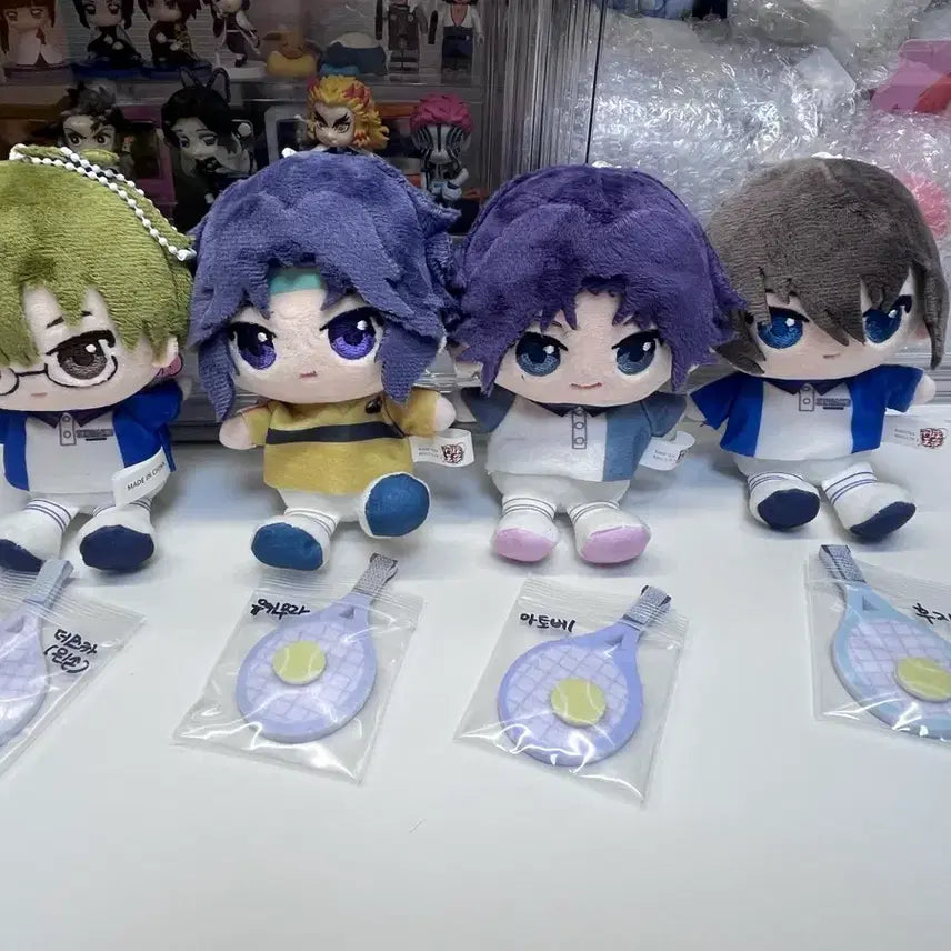 [BUNJANG] The Prince of Tennis Mascots Plush Bundle Set (Tezuka, Yukimura, Atobe, Fuji) / 신 테니스의 왕자 테니프리 마스코트 누이 일괄