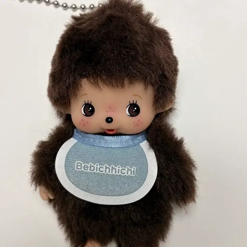 [BUNJANG] Bebichhichi Monchhichi Baby Doll with Blue Bib / 베이비 몬치치