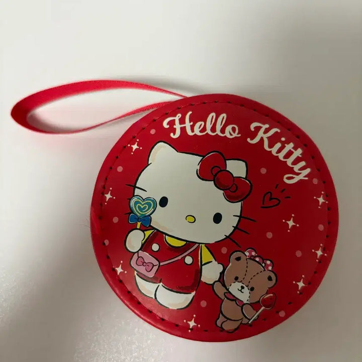 [BUNJANG] Sanrio Hello Kitty Red Round Pouch / 산리오 헬로키티 빨강 원형 파우치