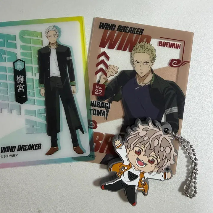 [BUNJANG] Wind Breaker Choji Umemiya Rubber Strap &amp; Clear Card Bundle Set / 윈브레 윈드브레이커 쵸지 러버스트랩 우메미야 클리어카드 일괄