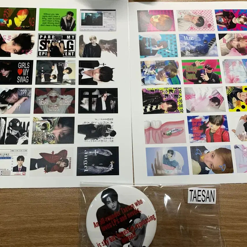 [BUNJANG] BOYNEXTDOOR Taesan Sticker Pin Button / 보넥도 태산 스티커 핀버튼