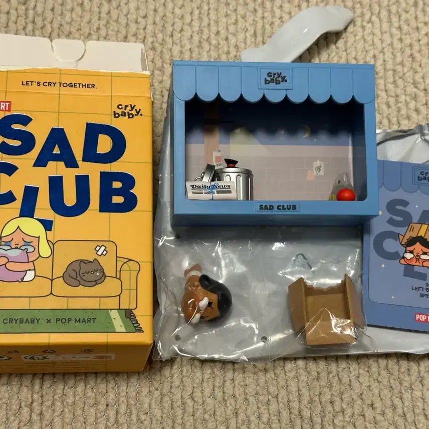 [BUNJANG] Pop Mart CRYBABY Sad Club Figure / 정품 새상품)팝마트 크라이베이비 새드 클럽 피규어