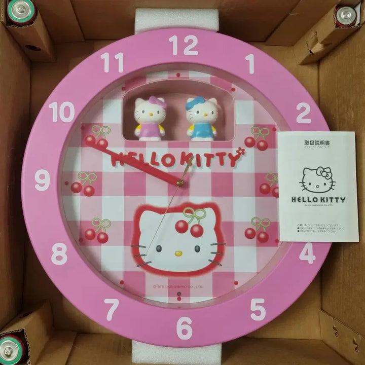 [BUNJANG] Sanrio Hello Kitty Cherry Karakuri Musical Wall Clock Vintage / 고전 키티 체리 카라쿠리 오르골 벽시계 빈티지