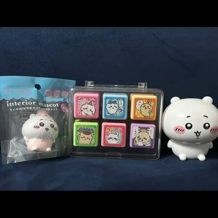 [BUNJANG] Chikawa Sofubi Interior Figure + Stamp Set + Assembly Figure Bundle Set / 일괄)먼작귀 치이카와 소프비 인테리어 피규어+도장 세트+조립 피규어