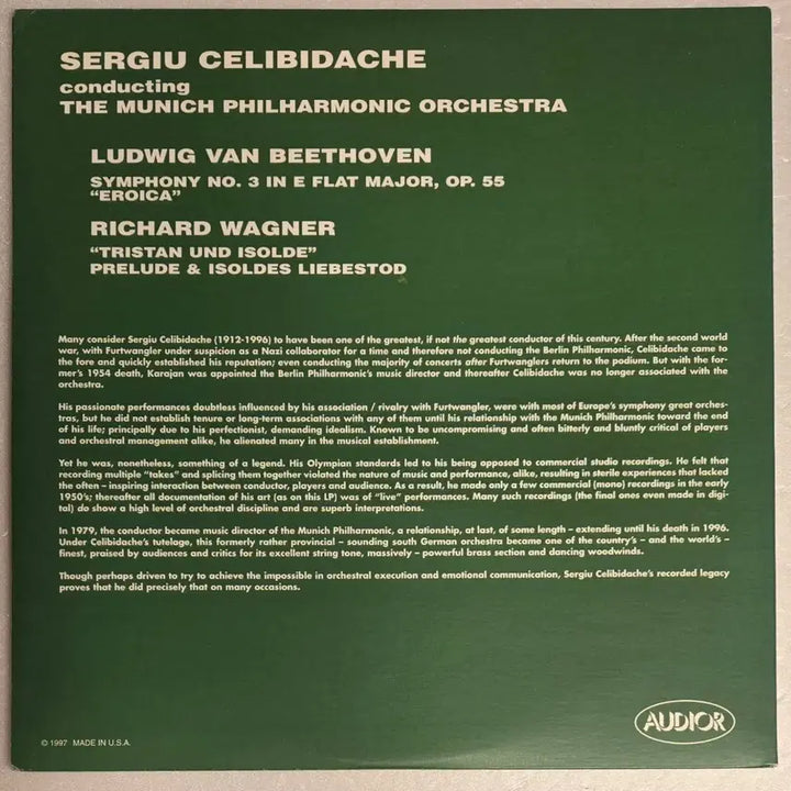[BUNJANG] Sergiu Celibidache Conducts Beethoven Symphony No. 3 &
