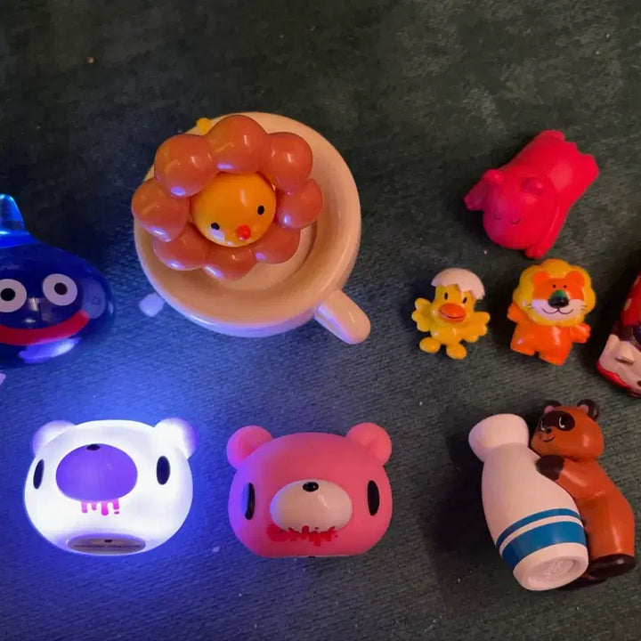 [BUNJANG] Bundle Set: Gachapon &amp; Purchased Figurines (Bear, Raccoon, Cow, Lion, Chick) / 피규어 일괄