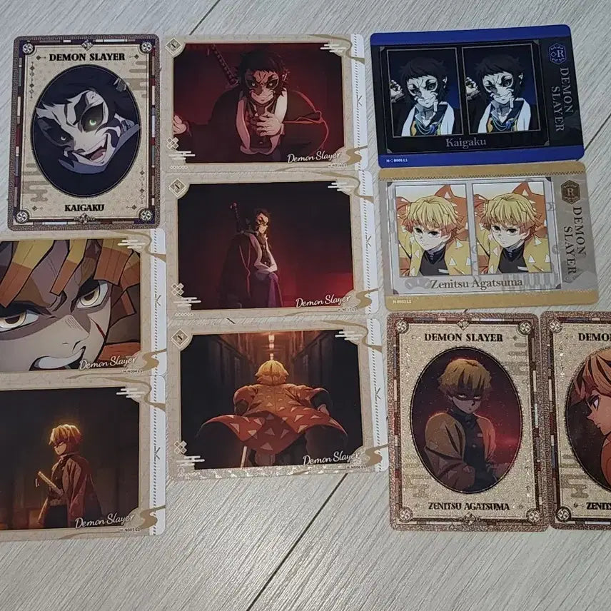 [BUNJANG] Demon Slayer: Kimetsu no Yaiba Kayu Card Zenitsu &amp; Kaigaku Bundle Set (10 Types) / 귀멸의 칼날 카유 카드 젠이츠 카이가쿠 10종 일괄