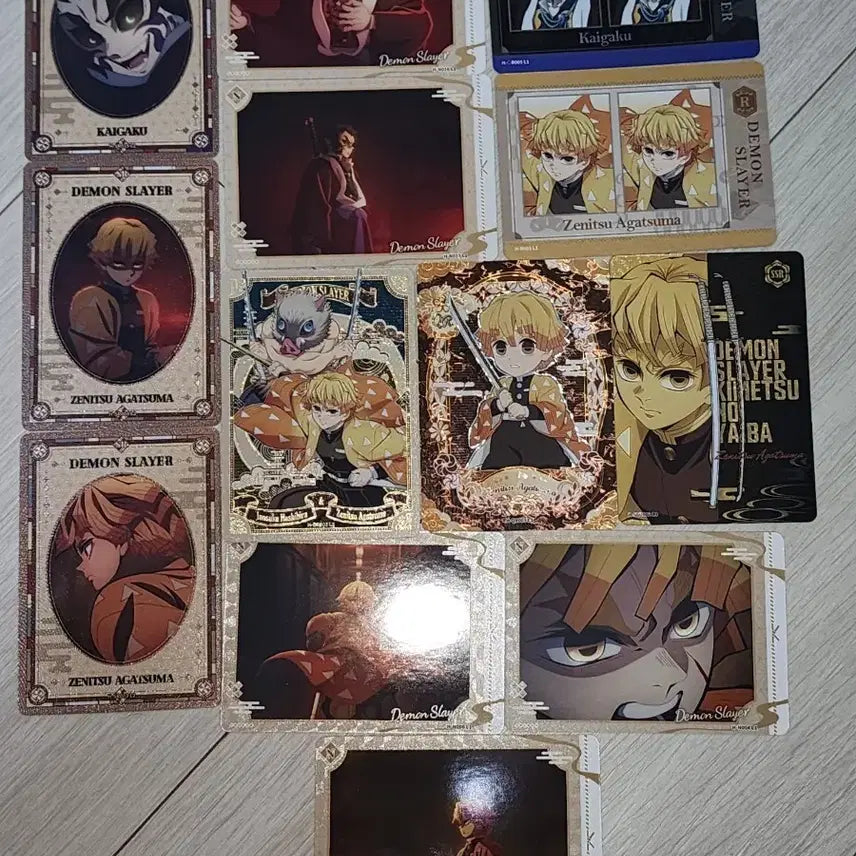 [BUNJANG] Demon Slayer Zenitsu &amp; Kaigaku Card Bundle (13 Types) / 귀멸의 칼날 카유 카드 젠이츠 카이가쿠 13종 일괄