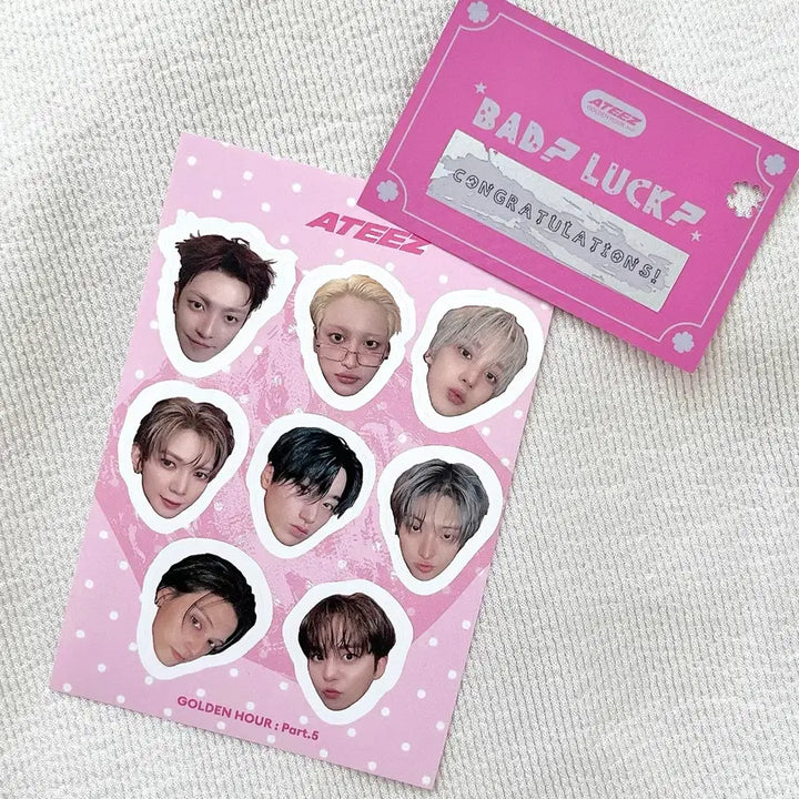 [SOLD OUT] [BUNJANG] ATEEZ BAD Lucky Draw Bbojak-Tz Sticker / 에이티즈 BAD 럭키드로우 뽀짝티즈 스티커