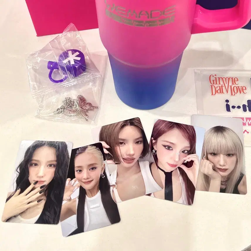 [BUNJANG] G)I-DLE Cubi Story MD Set Tumbler + Photocard Set / 아이들 큐비 스토리 md 세트 텀플러 + 포카세트