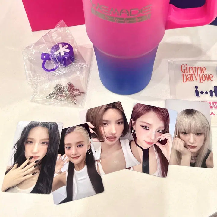 [BUNJANG] G)I-DLE Cubi Story MD Set Tumbler + Photocard Set / 아이들 큐비 스토리 md 세트 텀플러 + 포카세트