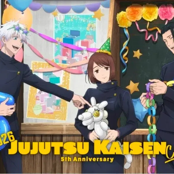[BUNJANG] Jujutsu Kaisen 5th Anniversary Cafe Collaboration Random Keychain &amp; Coaster Set / 주술회전 카페 2026 5주년 카페 콜라보 랜덤키링,코스터 판매