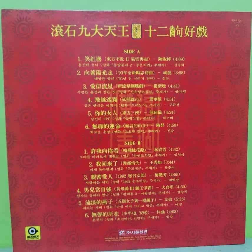 [BUNJANG] Hong Kong Actors OST LP / 홍콩배우 ost LP