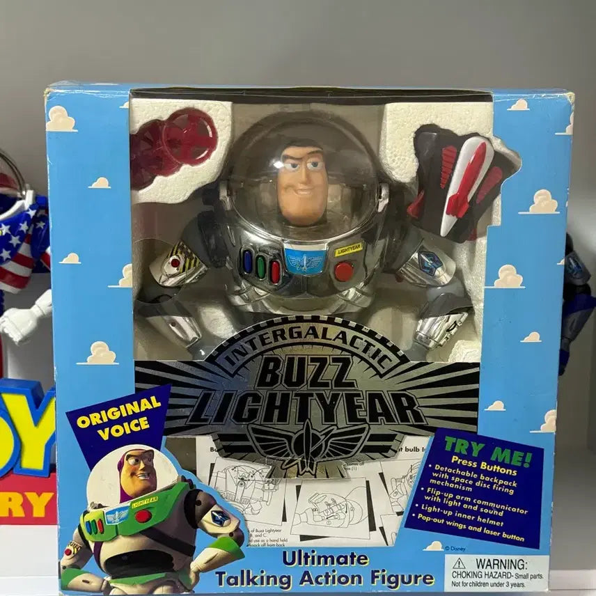 [BUNJANG] Thinkway 1995 Buzz Lightyear 1:1 Figure / 토이스토리 크롬버즈라이트이어 1995년 싱크웨이 1:1 피규어