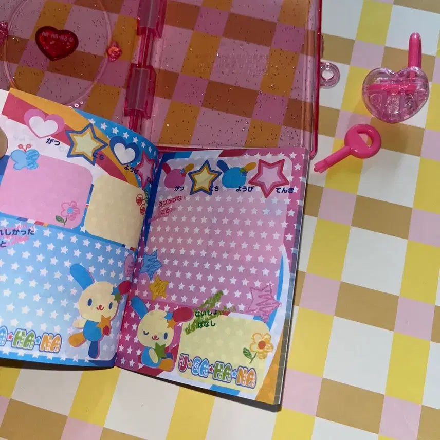 [BUNJANG] Sanrio Usahana Classic Diary Memo Box with Lock / 산리오 우사하나 고전 비밀 일기장 메모지 잠금 보관함