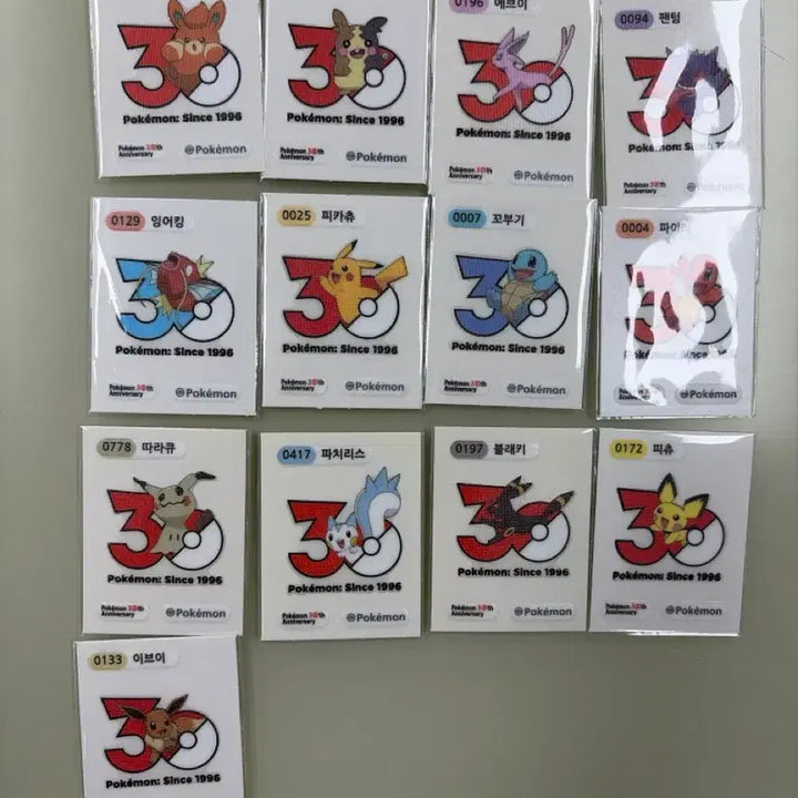 [BUNJANG] Pokemon 30th Anniversary Sticker Collection / 포켓몬 30주년 띠부씰