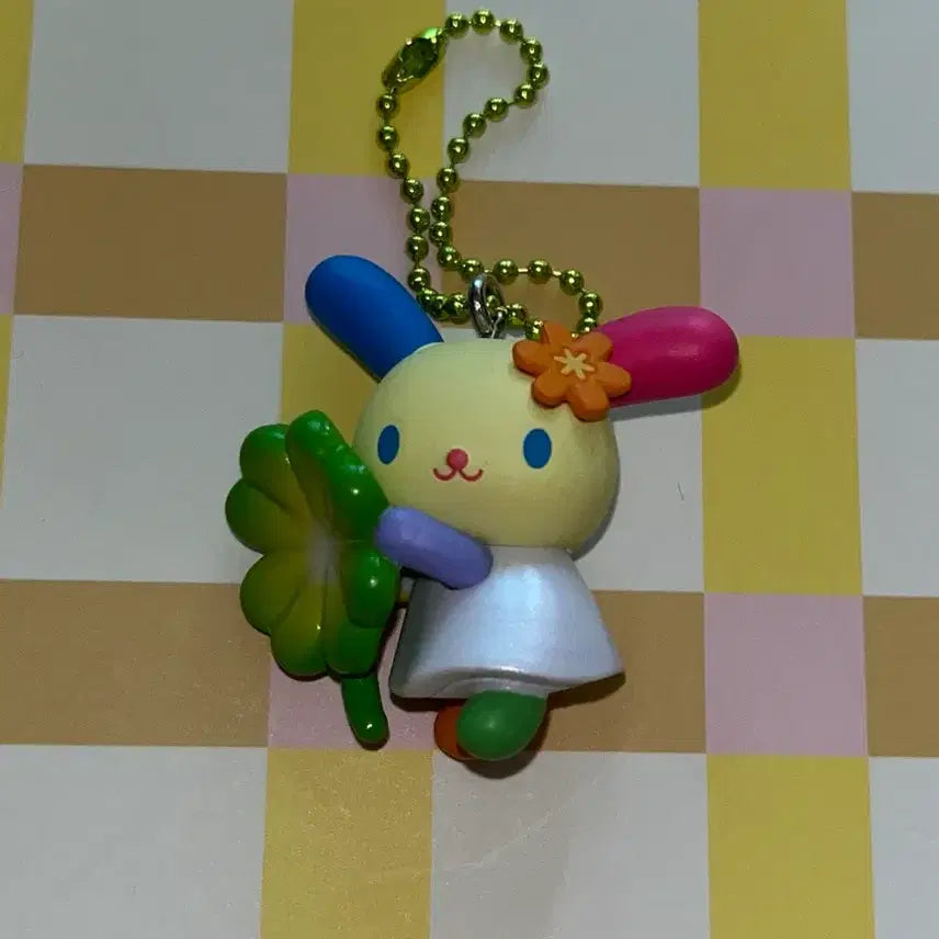 [BUNJANG] Sanrio Usahana Four-Leaf Clover Gacha Keyring / 산리오 우사하나 네잎 클로버 가챠 키링
