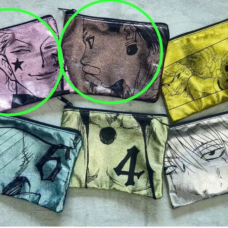[BUNJANG] Hunter x Hunter RofJ Hisoka &amp; Chrollo Pouch Bundle Set / 헌터헌터 RofJ 히소카, 클로로 파우치 일괄