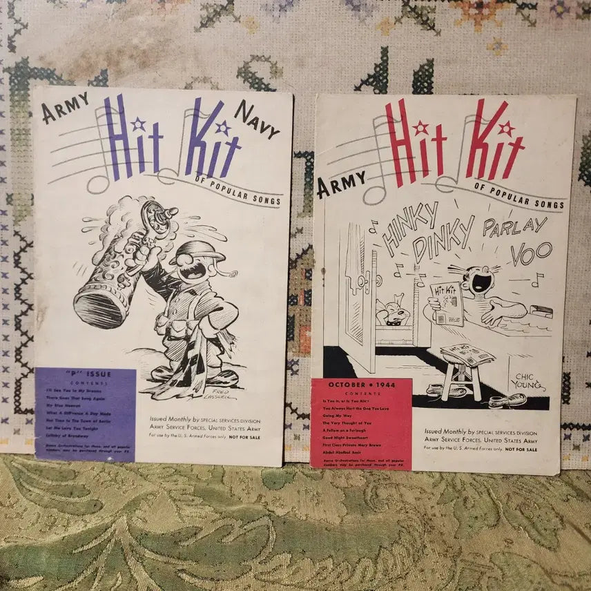 [BUNJANG] 1944 USA Military Sheet Music Magazine Collection - Hit Songs / 1944년USA 미군용 전용음악(악보)잡지 유명 히트곡 집 8권에2900