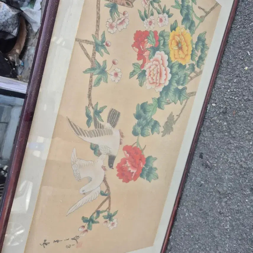 [BUNJANG] Bird and Flower Painting Framed Art / 화조도 액자