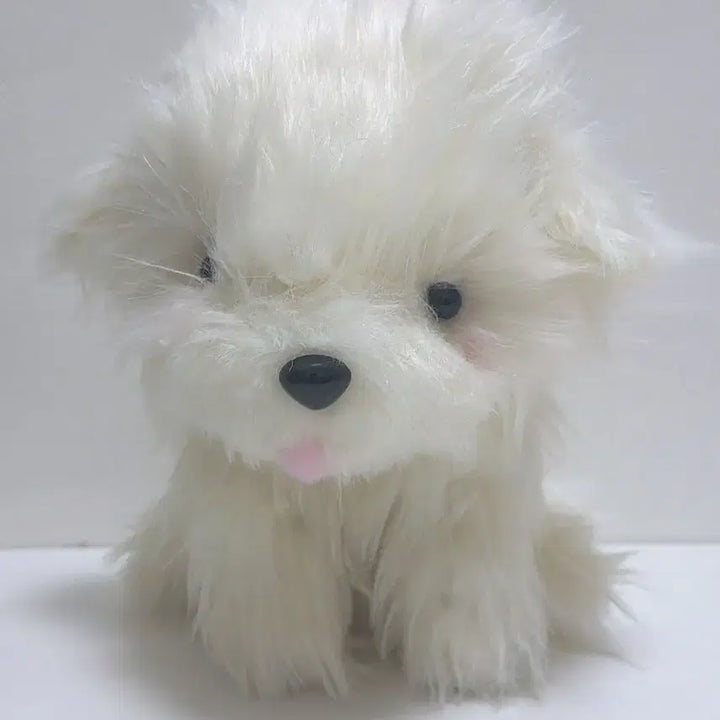 [BUNJANG] Retro Maltese Dog Plush Toy (Seated) / 레트로 강아지 인형