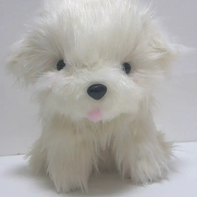 [BUNJANG] Retro Maltese Dog Plush Toy (Seated) / 레트로 강아지 인형