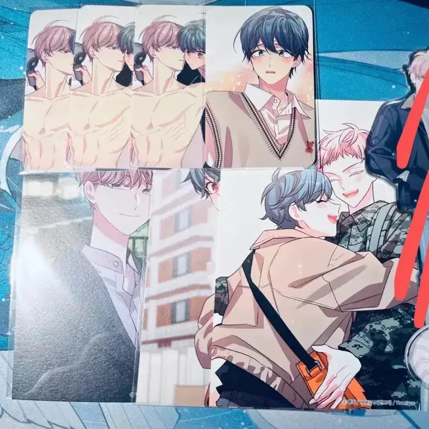 [BUNJANG] Toonique Collaboration Acrylic Standee, Postcard, Photocard Bundle Set / [급전판매 / 일괄] 우렁강도 투니크 콜라보 엽서 / 포카