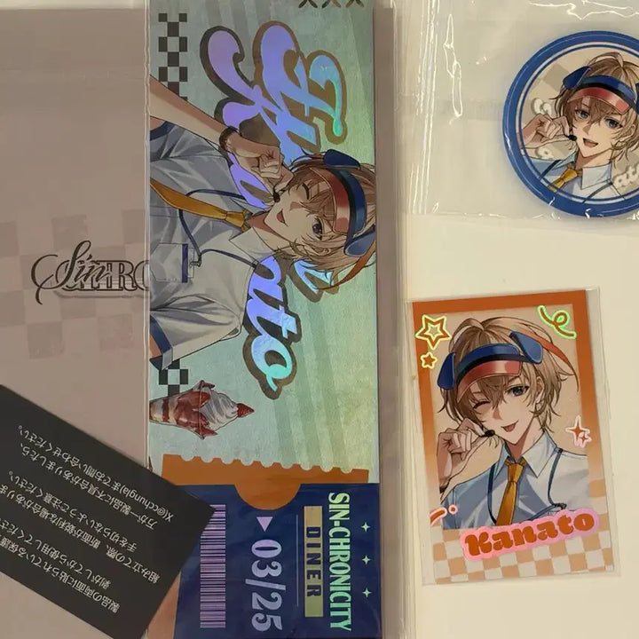 [BUNJANG] Fuura Kanato Acrylic Stand, Can Badge, Cheki Ticket, Singsing City Bundle Set / 니지산지 후우라 카나토 비공굿 아크릴스탠드 캔뱃지 체키 티켓 싱시티 청라