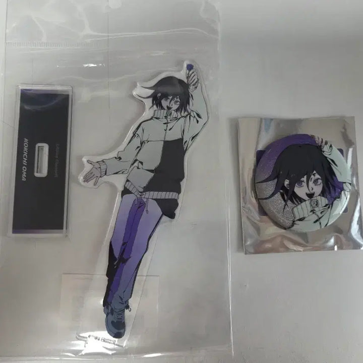 [BUNJANG] Danganronpa New Danganronpa V3: Killing Harmony Kokichi Oma Siz Collaboration Acrylic Stand &amp; Badge Set / 단간론파 뉴단 오마 코키치 시즈 콜라보 아크릴 스탠드 뱃지