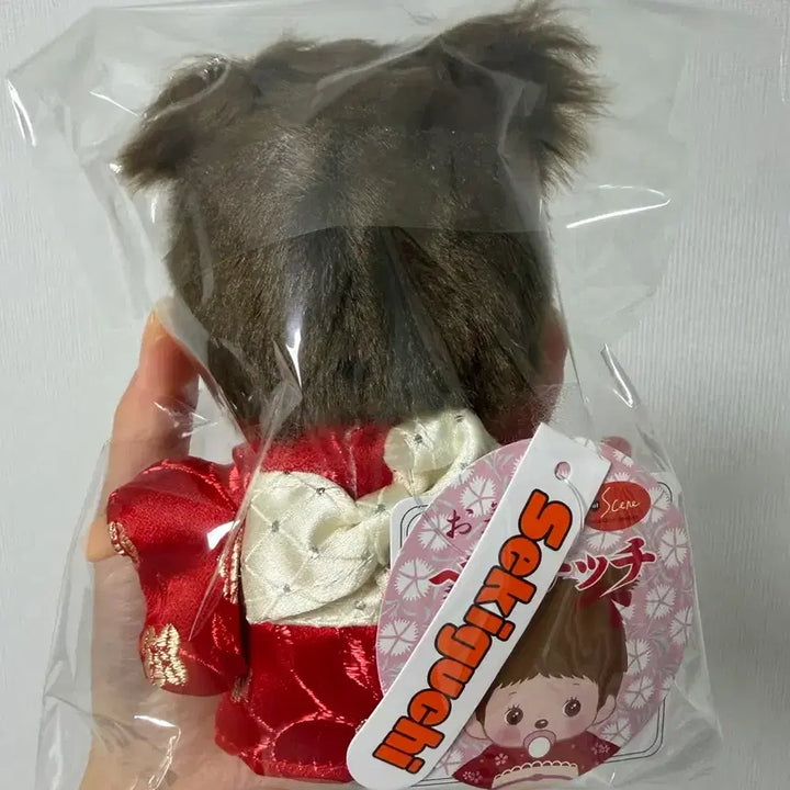 [BUNJANG] Sekiguchi Monchhichi Doll Red Kimono / 세키구치 몬치치 인형 빨간 기모노