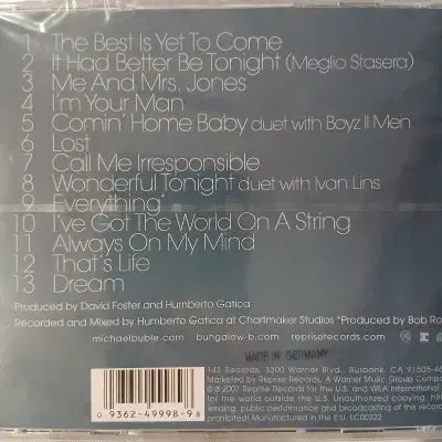 [BUNJANG] Michael Bublé Call Me Irresponsible (2007) Sealed CD / [리이슈CD]Michael Buble  Call Me Irresponsible