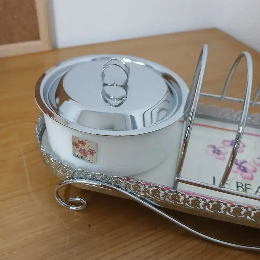 [BUNJANG] Le Beau Vintage Milk Glass Cinderella Carriage Toast Rack / 르보 빈티지 밀크글라스  토스트랙