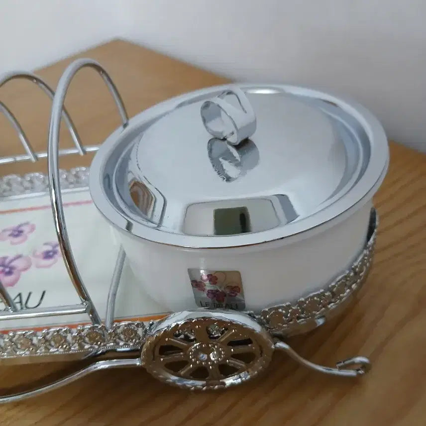 [BUNJANG] Le Beau Vintage Milk Glass Cinderella Carriage Toast Rack / 르보 빈티지 밀크글라스  토스트랙