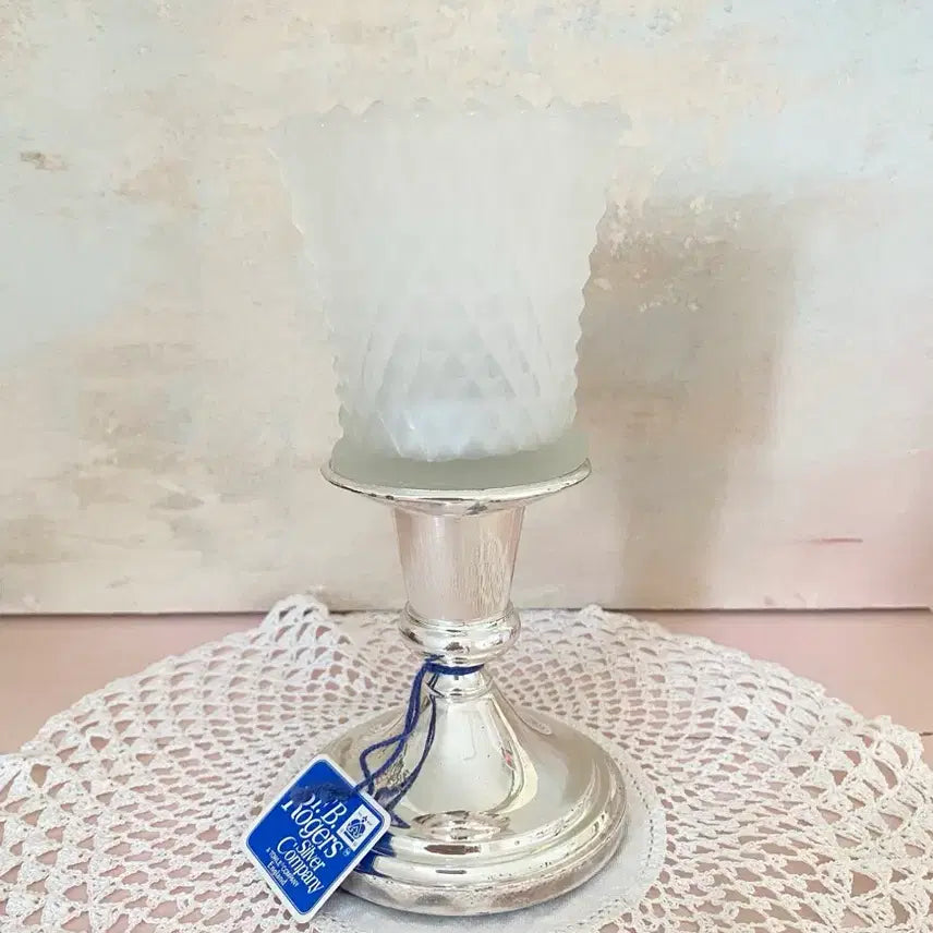 [BUNJANG] Vintage Silver-Plated Candlestick with Votive Holder / 빈티지 실버 촛대 + 보티브