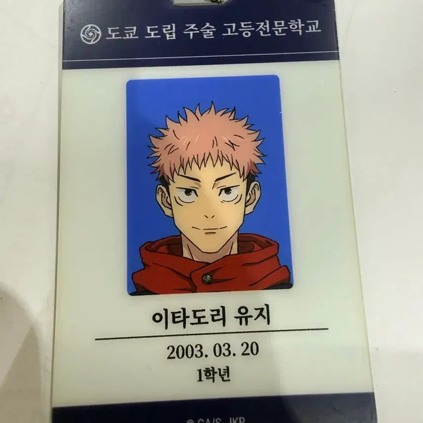 [BUNJANG] Jujutsu Kaisen Yuji Itadori Student ID Keychain / 주술회전 이타도리 유지 학생증 키링