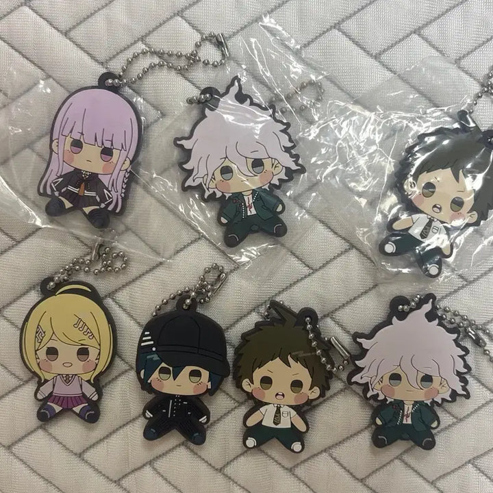 [BUNJANG] Danganronpa Rubber Strap Keychain Bundle Set / (일괄) 단간론파 러버키홀더 러버스트랩 히나타 코마에다 카에데 슈이치 키리기리
