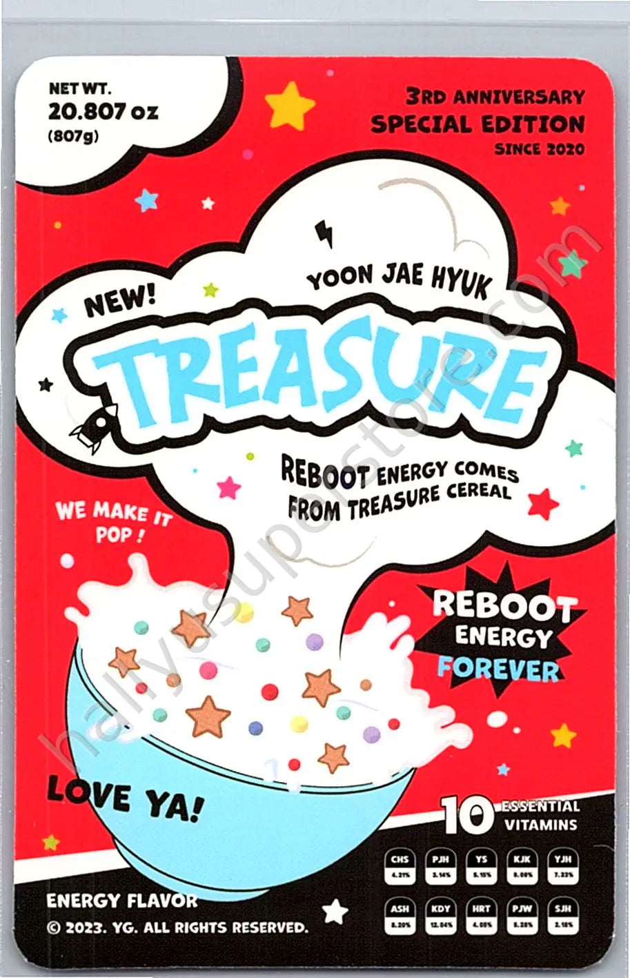 TREASURE - Yoon Jaehyuk - 3rd Anniversary Special Edition Cereal Deco Kit 3rd anniversary deco set photocard set special box version