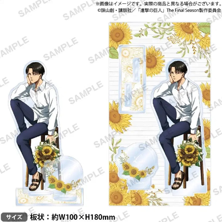 [BUNJANG] Attack on Titan Levi Ackerman Acrylic Standee / 진격의 거인 진격거 부시로드 해바라기 리바이 아커만 아크릴 스탠드